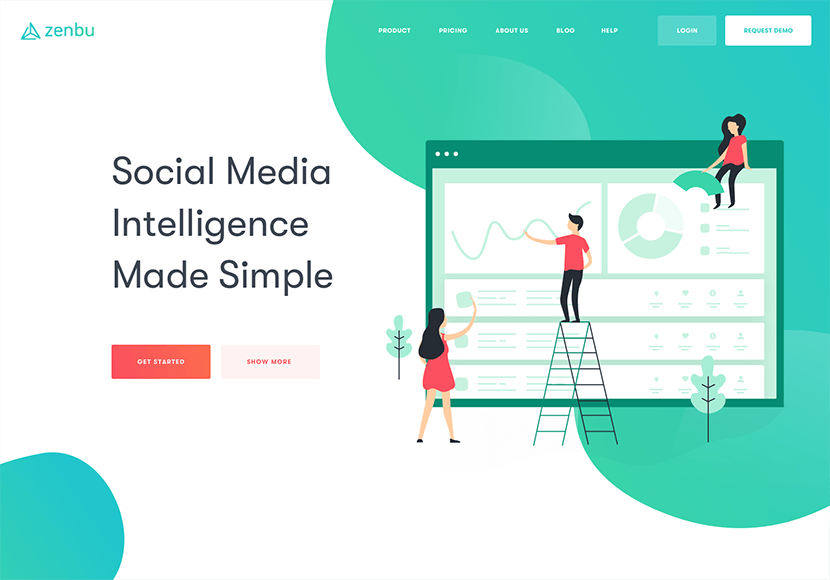 Landing page by dribbble.com/mstrba