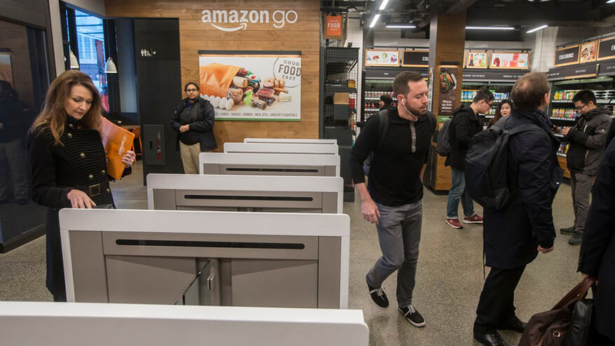 Amazon Go's checkout-less store.