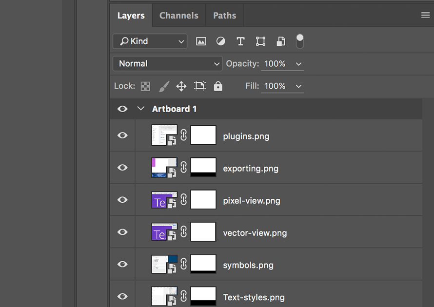 Exporting PNGs in Adobe Photoshop