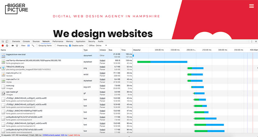 Website loading synchronous